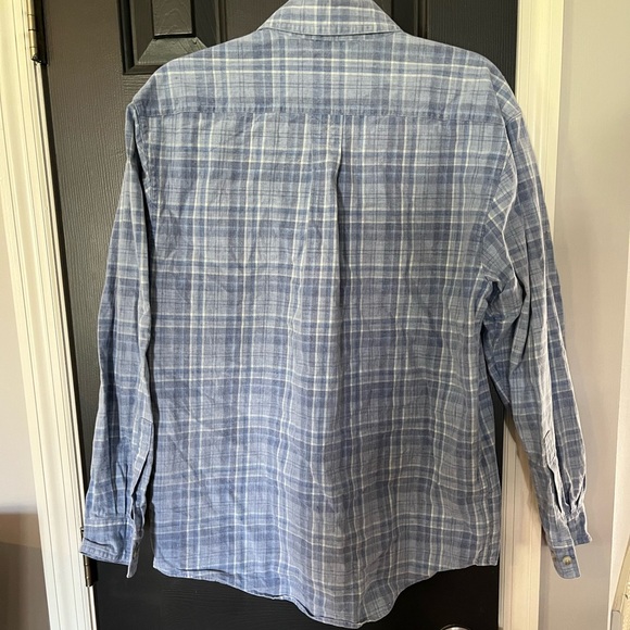 Blue plaid button down - Picture 3 of 4